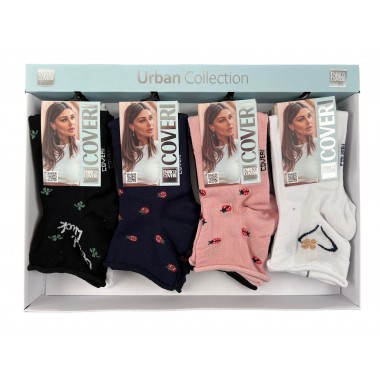 Verpackung 12 Paar Damen kurze Socken URBAN - ENRICO COVERI