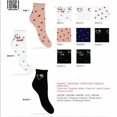 Emballage 12 paires Chaussettes courtes pour femmes URBAN - ENRICO COVERI