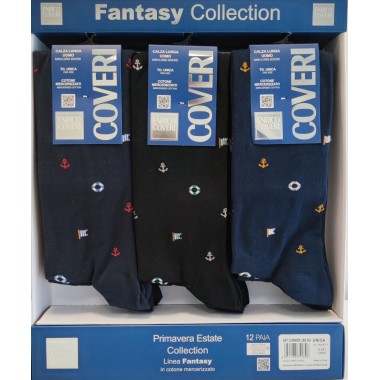 Pack 12 pairs Long socks Man SUMMER LINE - ENRICO COVERI