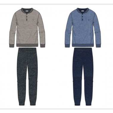 Pyjamas pour hommes Serafino Punto MILANO 24U15014 - KISSIMO