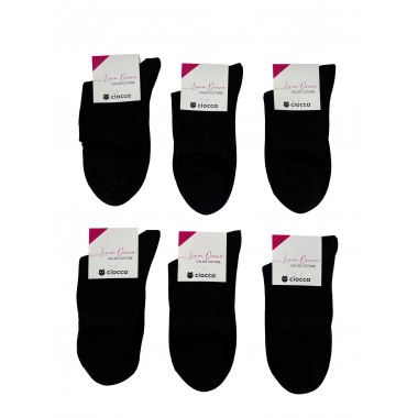 Lot de 6 paires de chaussettes courtes en coton chaudes pour femmes art. 145/2 - CIOCCA