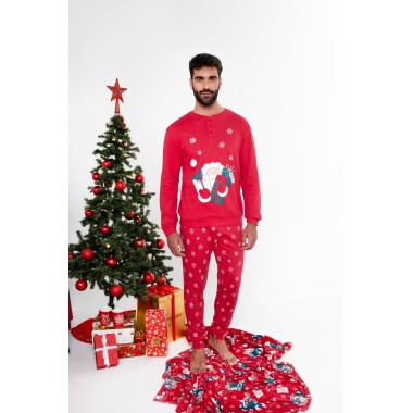 Men's Christmas pyjamas in cotton interlock 24U00852 - KISSIMO