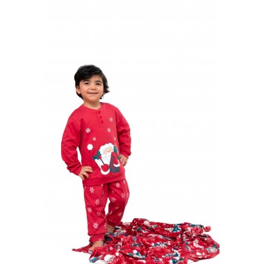 Baby christmas pyjamas in cotton interlock 24U00452 - KISSIMO