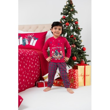 Baby christmas pyjamas in cotton interlock 24U00451- KISSIMO