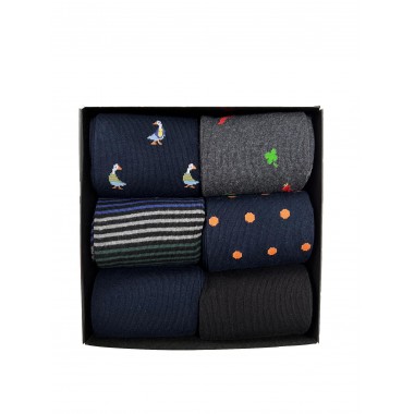 Pack 6 Paar lange Socken Mann Thermocoton BOXCW6 - CIOCCA