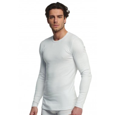 Col rond homme long manche coton Interlock WM405 - KISSIMO