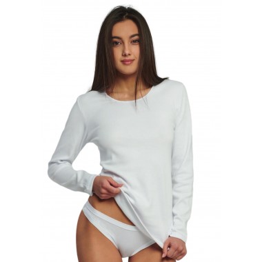 Damen Langarm T-Shirt aus Baumwolle Interlock KM 193 - KISSIMO