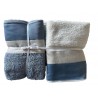 Complete bathroom towels with leap 2+2 in sponge 100% cotton 420 gr crafting BALZA