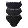 Multipack de 3 slips homme en coton bi-élastique noir et assorti (bleu marine-noir-anthracite) K1121- KAPPA