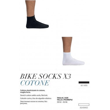 Multipack 3 Bike Socks Unisex cotone 90771948 - POMPEA