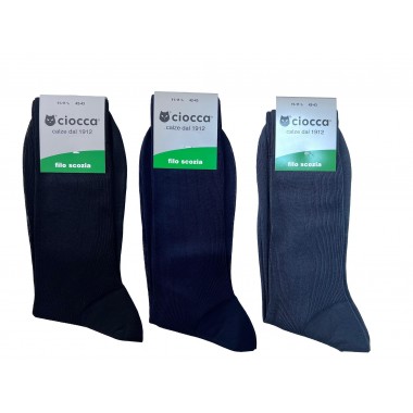 Pack 6 paires Chaussettes Man Wire d'Écosse Couleurs Noir et Gris 881/1 - CIOCCA