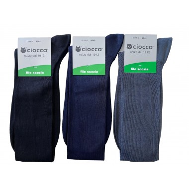 Pack 6 pairs Lengths Men's Strand of Scotland Colors Blue Black and Grey 881 - CIOCCA