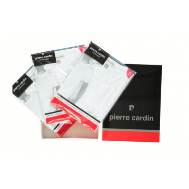 3 camisetas Hombres algodón paricollo negro y blanco PC Barcelona - Pierre Cardin