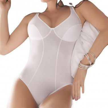 Body spalla larga e logo floccato in cotone colori bianco e nero New Fitness - Lormar